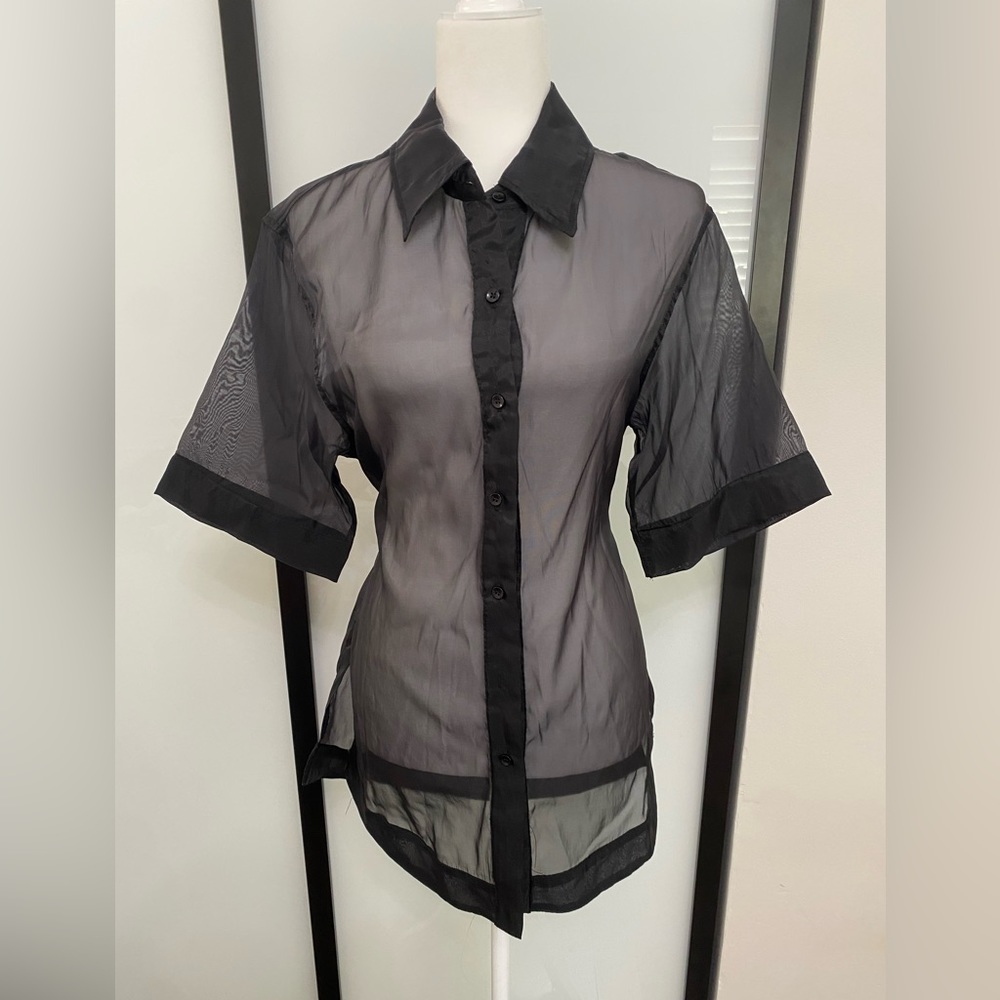 APPARIS Sheer Top in Black NWT